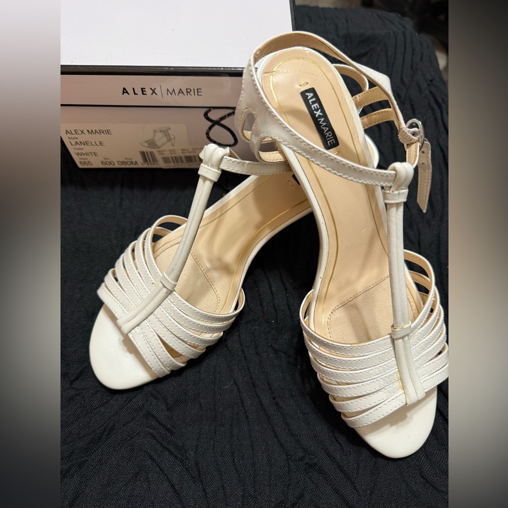 Alex Marie Lanelle White Sandals